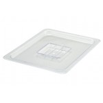 Winco SP7200S Clear Polycarbonate Solid Cover Fits on Half-Size Food Pan, NSF Listed, 1 each
