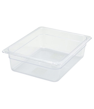 Winco SP7204 Half-Size Clear Polycarbonate Food Pan, 3-1/2 inch Deep, NSF Listed, 1 each