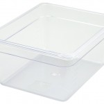 WINCO SP7206 5-1/2” DEEP HALF SIZE CLEAR POLYCARBONATE FOOD PAN, NSF LISTED