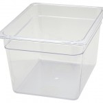 WINCO SP7208 7-3/4” DEEP HALF SIZE CLEAR POLYCARBONATE FOOD PAN, NSF LISTED