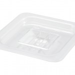 WINCO SP7600S COVER FITS SIXTH SIZE FOOD PAN, CLEAR POLYCARBONATE, NSF LISTED