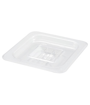 Winco SP7600S Clear Polycarbonate Solid Cover Fits on Sixth-Size Food Pan, NSF Listed, 1 each