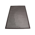 Winco RBM-35K-R Beveled Edge Rubber Floor Mats, Black Color, 3 x 5 Feet, 1 each