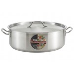 WINCO SSLB-20 20 QT STAINLESS STEEL BRAZIER POT, INDUCTION READY, 15-3/4” DIA x 6” H, NSF LISTED