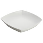Winco WDP019-101 1.5qt Bright White Porcelain Square Dish, 10” x 10” x 2”, 1dz