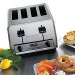 WARING WCT820 BAGLE | WAFFLE TOASTER, 4-SLOT, 380 SLICES / HR, STAINLESS STEEL, 120 V, 1500 W, ETL | NSF LISTED