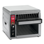 WARING CTS1000 CONVEYOR TOASTER, COMMERCIAL HEAVY DUTY, 450 SLICES / HR, 5 MIN HEAT-UP TIME, 120 V, 1800 W, 15 A, NSF | UL LISTED